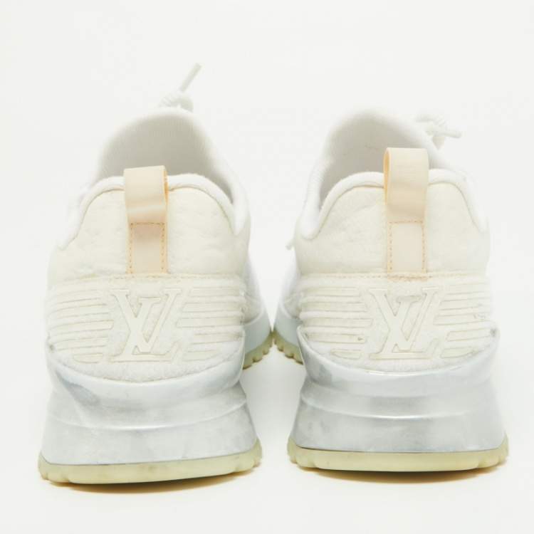 Pre Owned Louis Vuitton White Knit Fabric V.N.R Sneakers Size 41