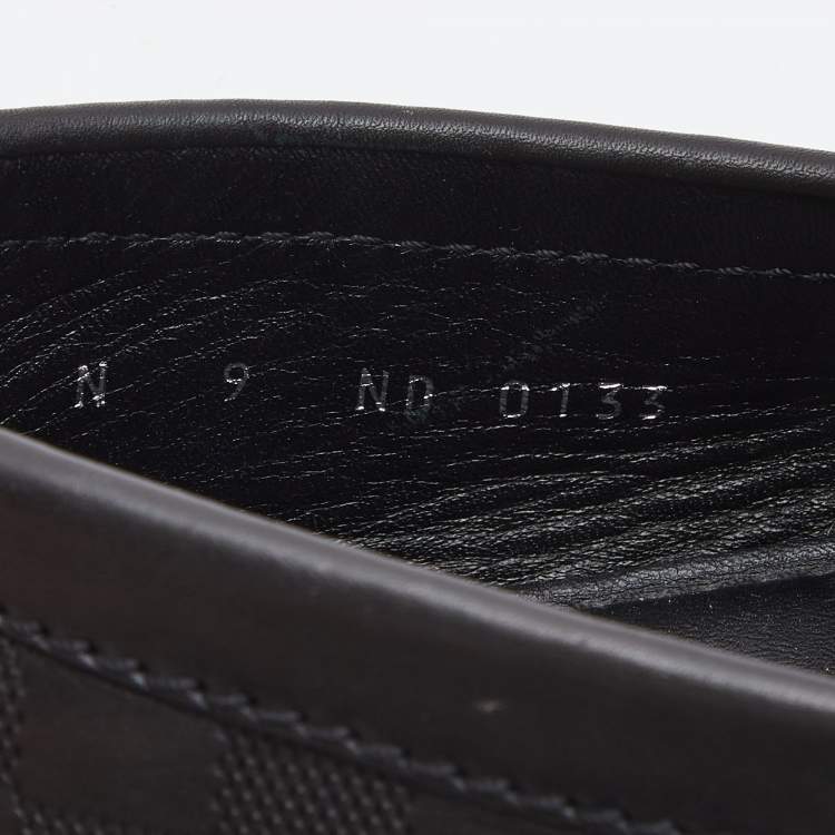 Pre Owned Louis Vuitton Black Leather Hockenheim Loafers Size 43