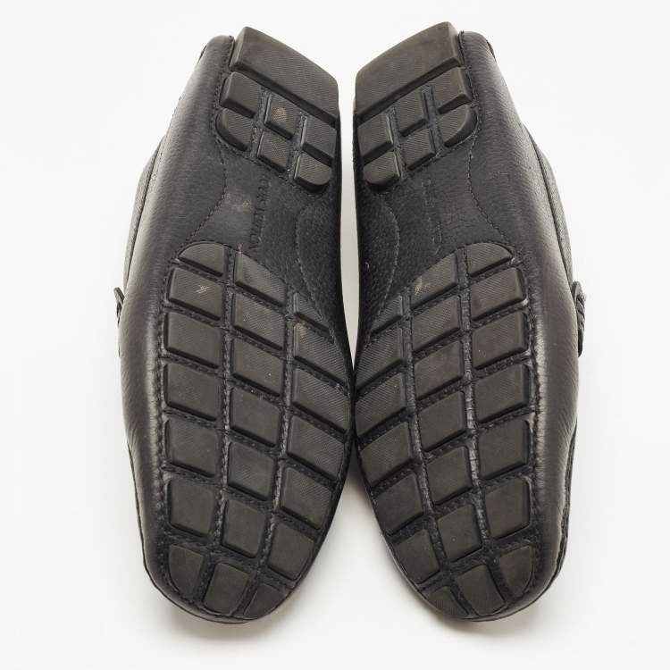 Pre Owned Louis Vuitton Black Leather Monte Carlo Loafers Size 40