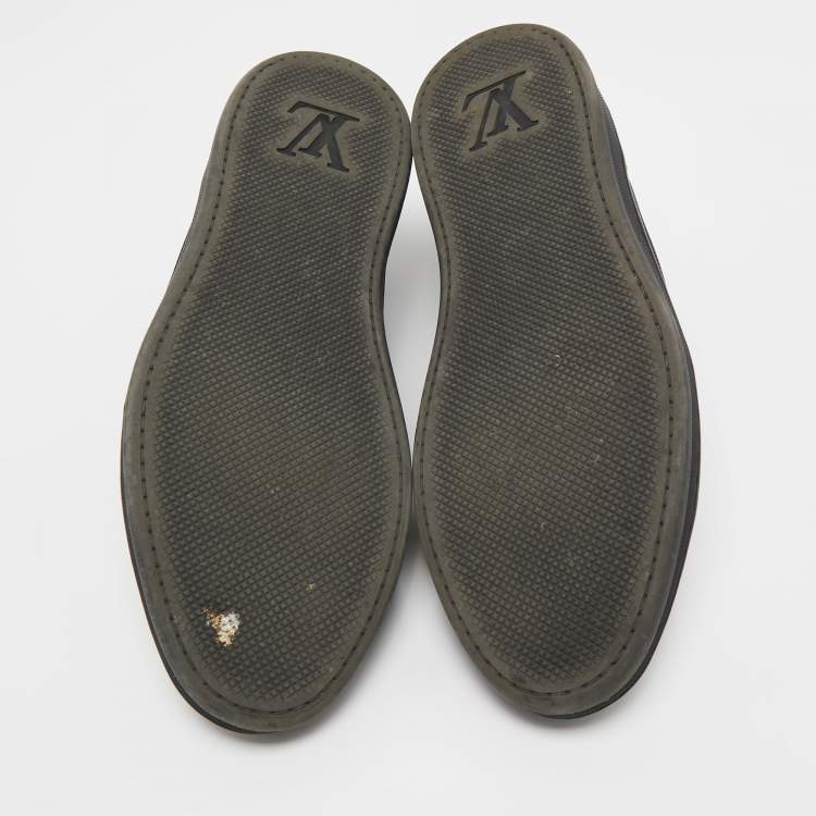 مملوكة مسبقًا Louis Vuitton Black Leather and Nylon Low Top Sneakers Size 41 