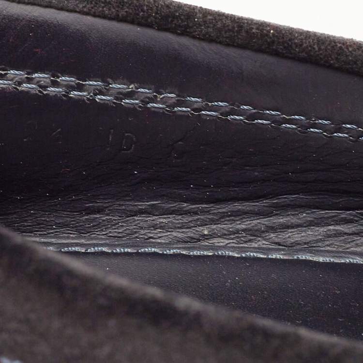 Pre Owned Louis Vuitton Black Suede  Monte Carlo Loafers Size 43.5