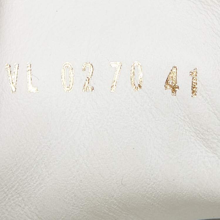 Pre Owned Louis Vuitton White/Brown Leather and Monogram Canvas Stellar Low Top Sneakers Size 41