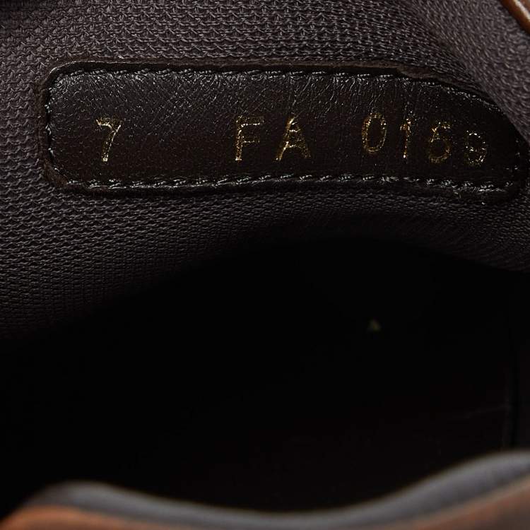 Pre Owned Louis Vuitton Brown Leather Beverly Hills Sneakers Size 41