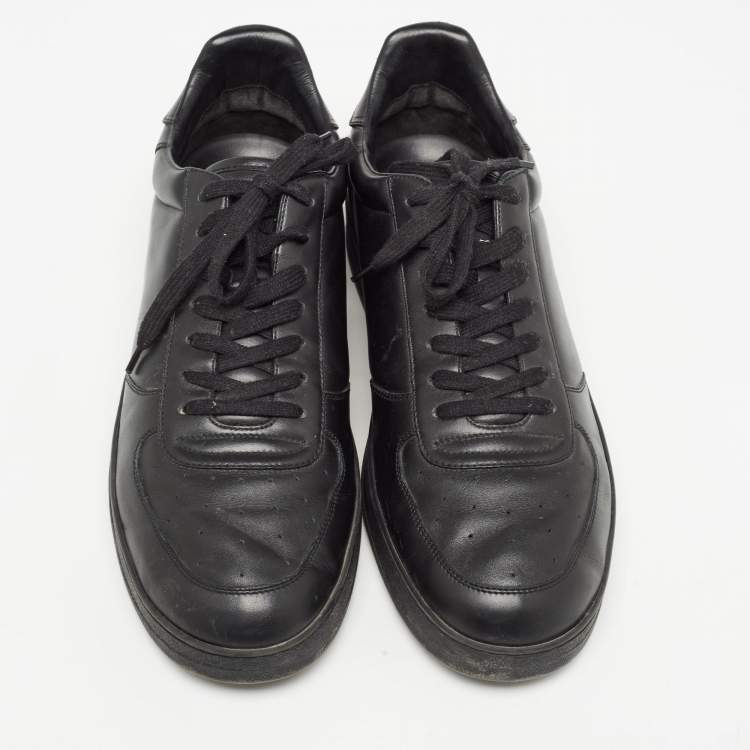 Pre Owned Louis Vuitton Black Leather Rivoli Sneakers Size 44