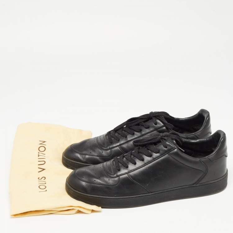 Pre Owned Louis Vuitton Black Leather Rivoli Sneakers Size 44