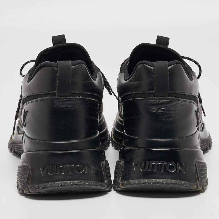 Pre Owned Louis Vuitton Tricolor Leather and Printed Mesh Run Away Pulse Sneakers Size 44