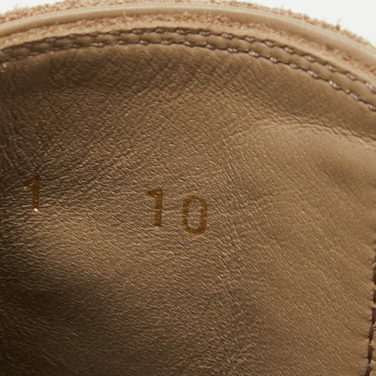 Pre Owned Louis Vuitton Brown Suede LV Flex Chelsea Boots Size 44