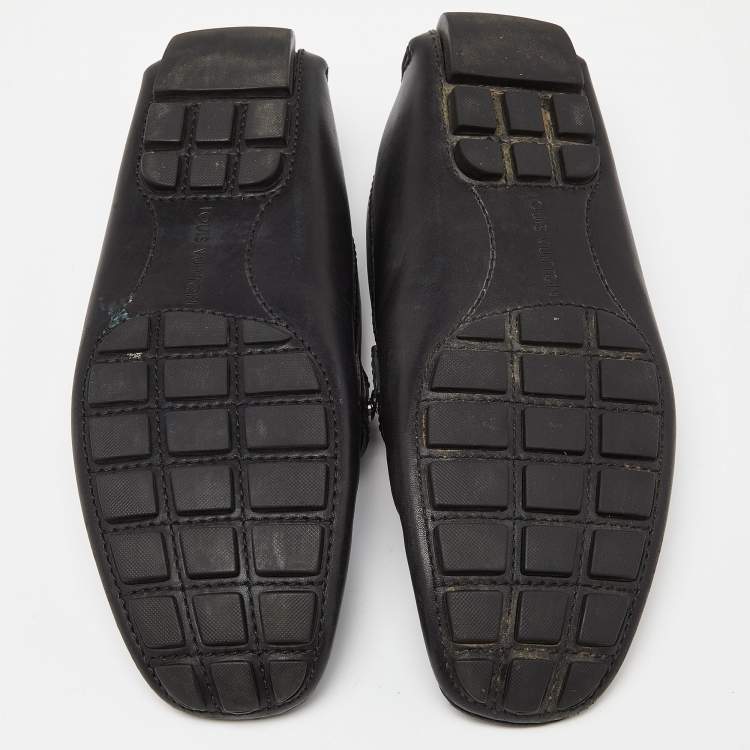 Pre Owned Louis Vuitton Black Leather Monte Carlo Loafers Size 40