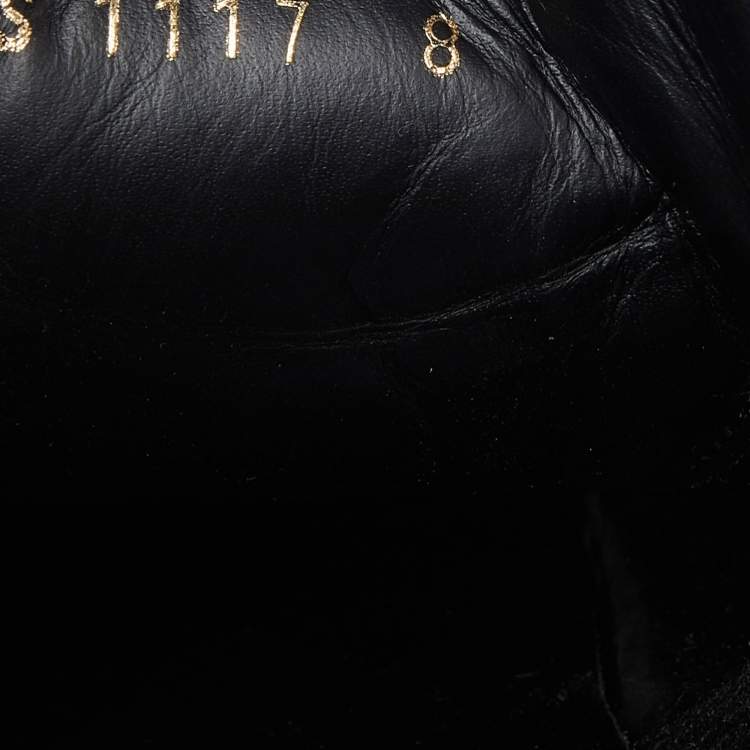 Pre Owned Louis Vuitton Black Leather and Monogram Coated Canvas Match Up Sneakers Size 42