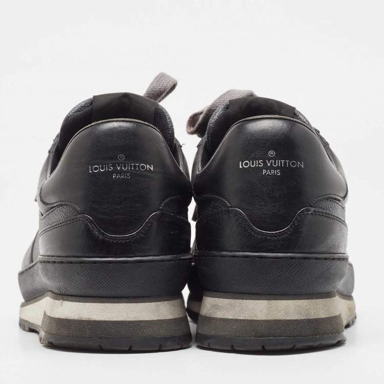 مملوكة مسبقًا Louis Vuitton Black/Grey Damier Graphite Canvas & Leather Harlem Low-Top Sneakers Size 41.5