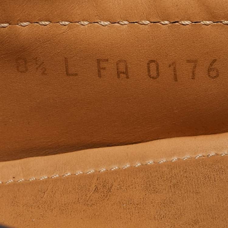 Pre Owned Louis Vuitton Navy Blue Leather Monte Carlo Loafers Size 42.5
