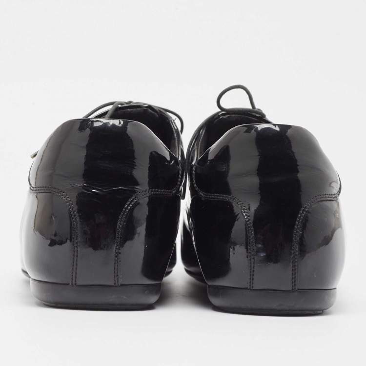 Pre Owned Louis Vuitton Black Patent Lace Up Oxford Size 43