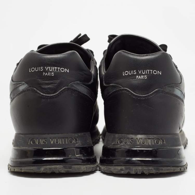 Pre Owned Louis Vuitton Black Monogram PVC and Leather Runaway Sneakers Size 41.5