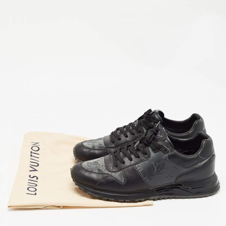 Pre Owned Louis Vuitton Black Monogram PVC and Leather Runaway Sneakers Size 41.5