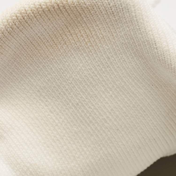 Pre Owned Louis Vuitton White Knit Fabric V.N.R Sneakers Size 42.5