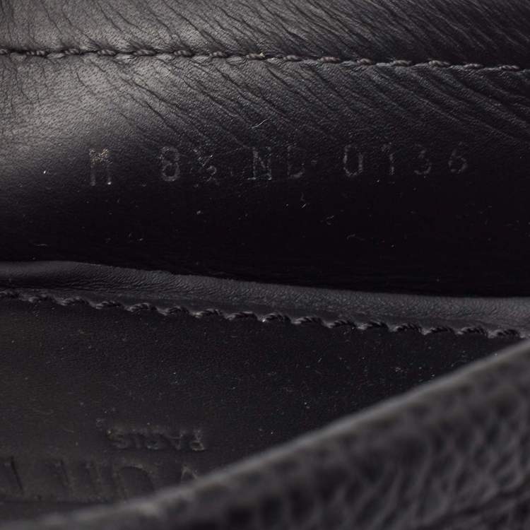 Pre Owned Louis Vuitton Black Leather Racetrack Slip On Loafers Size 42.5
