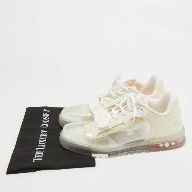 Pre Owned Louis Vuitton Transparent PVC Trainer Low Top Sneakers Size 41