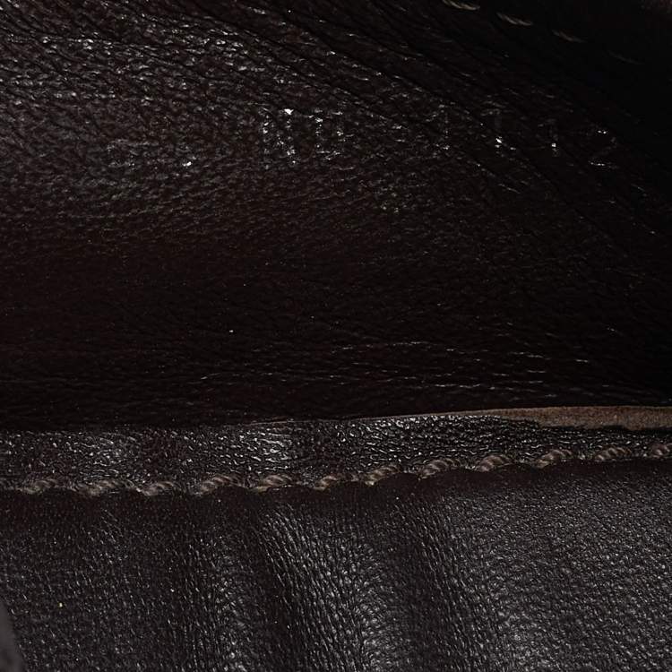 Pre Owned Louis Vuitton Brown Leather Hockenheim Slip On Loafers Size 43.5