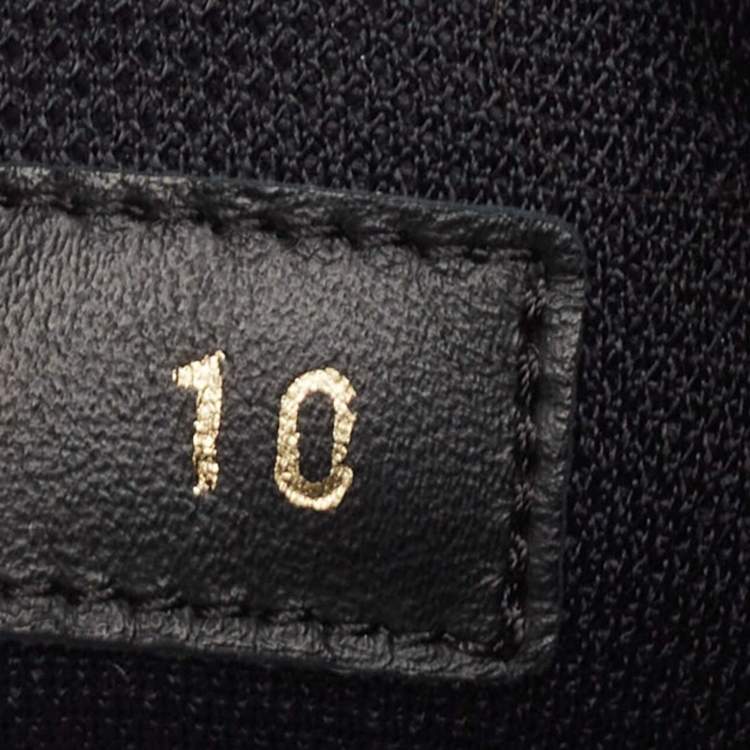 Pre Owned Louis Vuitton Black Suede and Canvas Tattoo LV League Sneakers Size 44