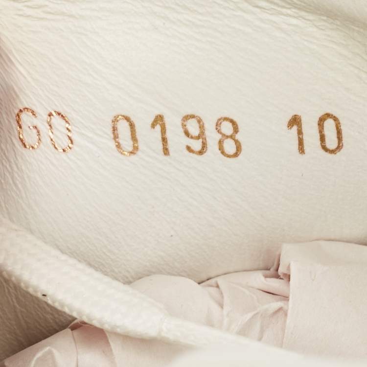 Pre Owned Louis Vuitton White Leather Run Away Low Top Sneakers Size 44