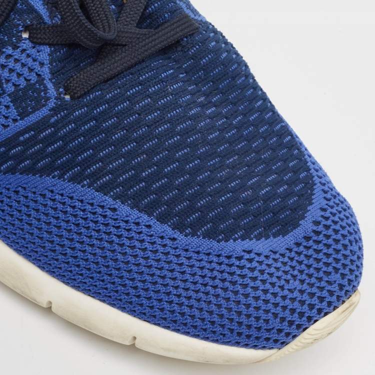 مملوكة مسبقًا Louis Vuitton Blue Knit Fabric Fastlane Sneakers Size 44