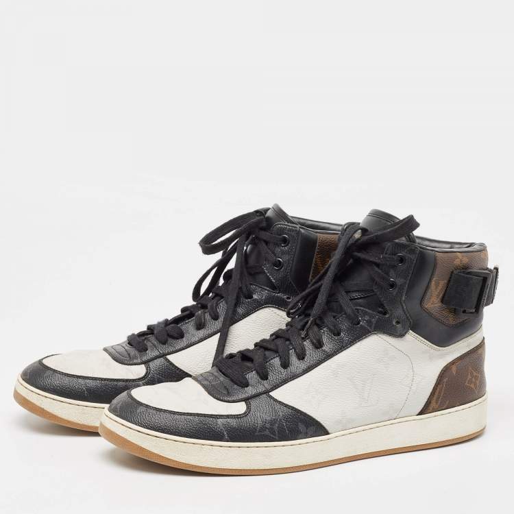 مملوكة مسبقًا Louis Vuitton Tricolor Monogram Canvas and Leather Rivoli Sneakers Size 44