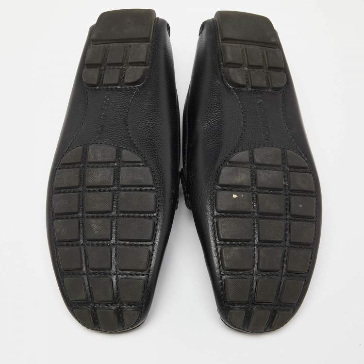 Pre Owned Louis Vuitton Black Leather Monte Carlo Loafers Size 41.5