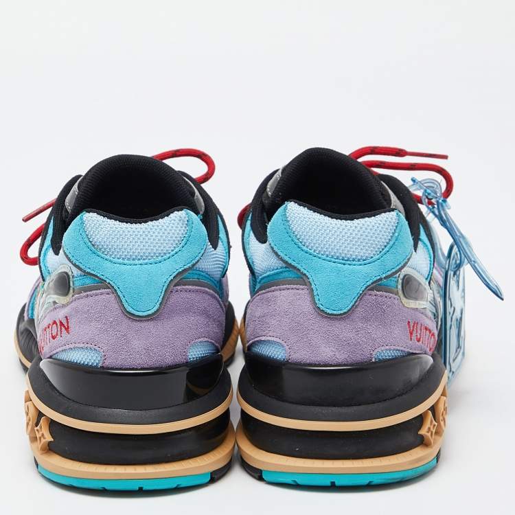 Pre Owned Louis Vuitton Multicolor Mesh and Suede LV Trail Sneakers Size 41