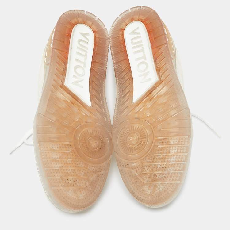 Pre Owned Louis Vuitton Transparent Monogram PVC Trainer Sneakers Size 41