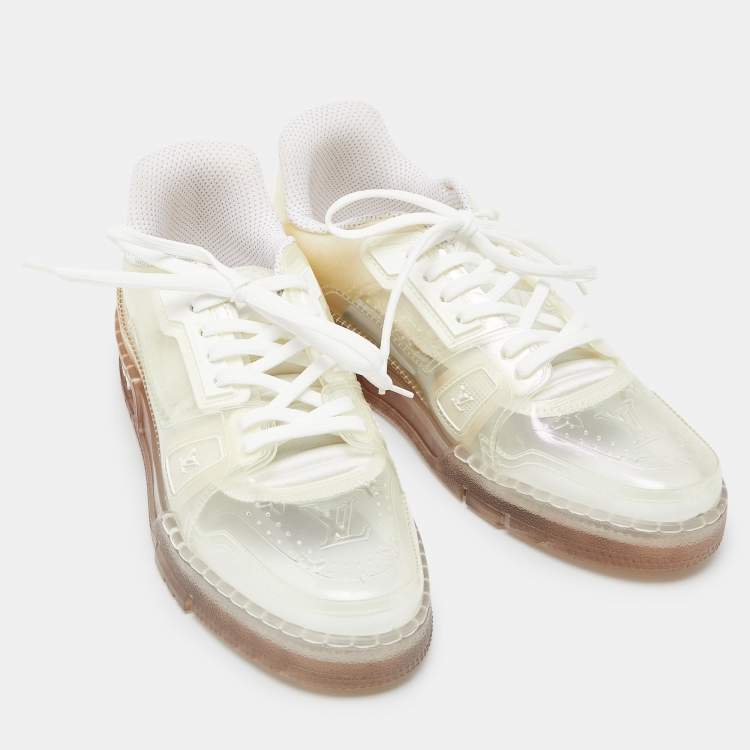 Pre Owned Louis Vuitton Transparent Monogram PVC Trainer Sneakers Size 41