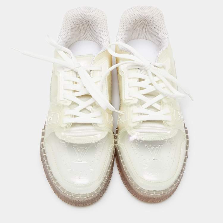 Pre Owned Louis Vuitton Transparent Monogram PVC Trainer Sneakers Size 41