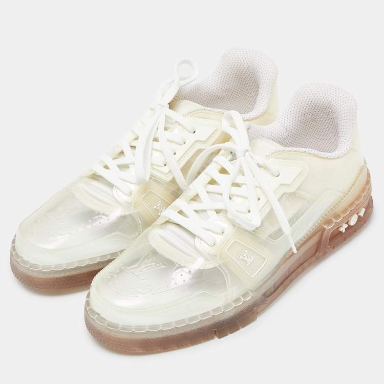 Pre Owned Louis Vuitton Transparent Monogram PVC Trainer Sneakers Size 41