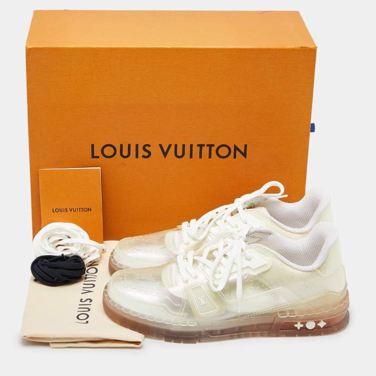 Pre Owned Louis Vuitton Transparent Monogram PVC Trainer Sneakers Size 41