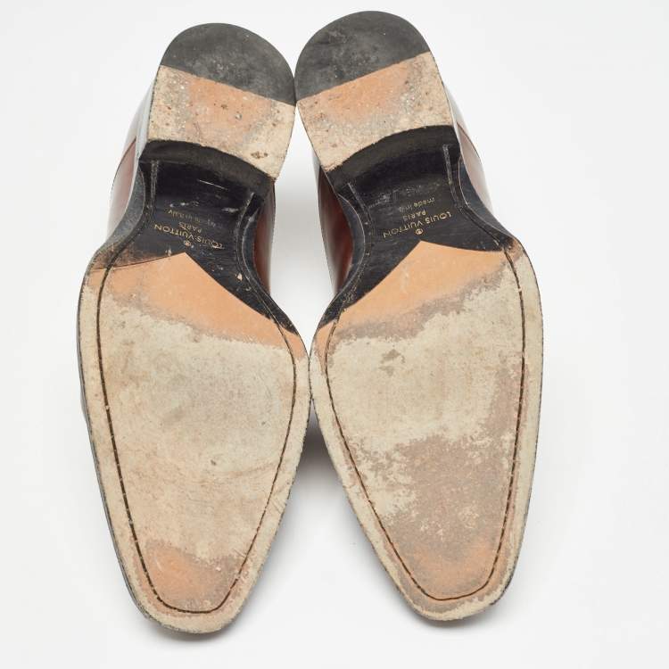 مملوكة مسبقًا Louis Vuitton Brown Leather Lace Oxfords Size 43