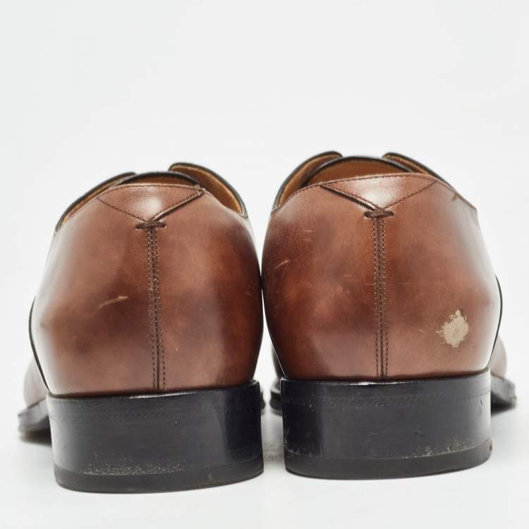 مملوكة مسبقًا Louis Vuitton Brown Leather Lace Oxfords Size 43