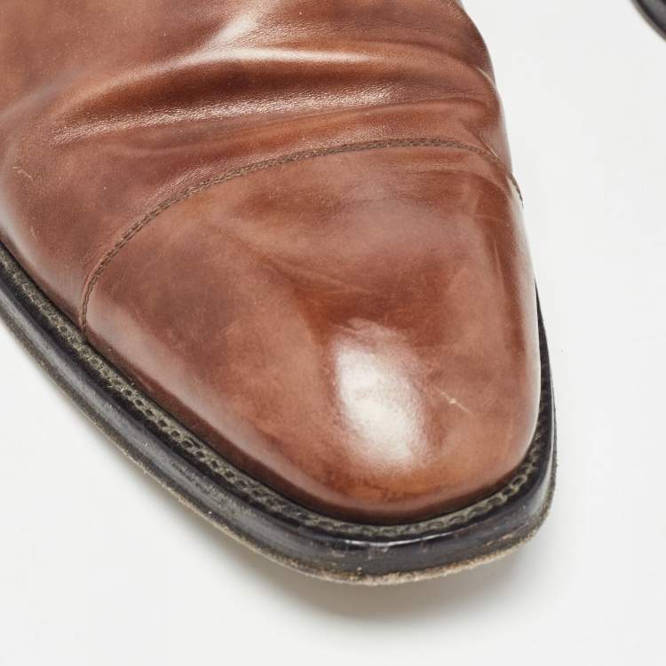 مملوكة مسبقًا Louis Vuitton Brown Leather Lace Oxfords Size 43