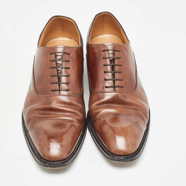 مملوكة مسبقًا Louis Vuitton Brown Leather Lace Oxfords Size 43