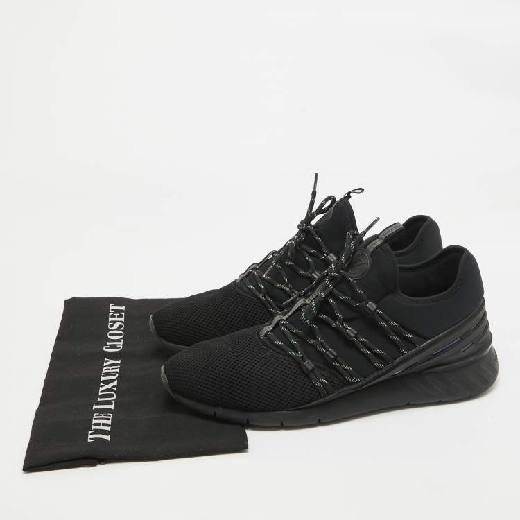 Pre Owned Louis Vuitton Black Mesh and Nylon Fastlane Low Top Sneakers Size 43