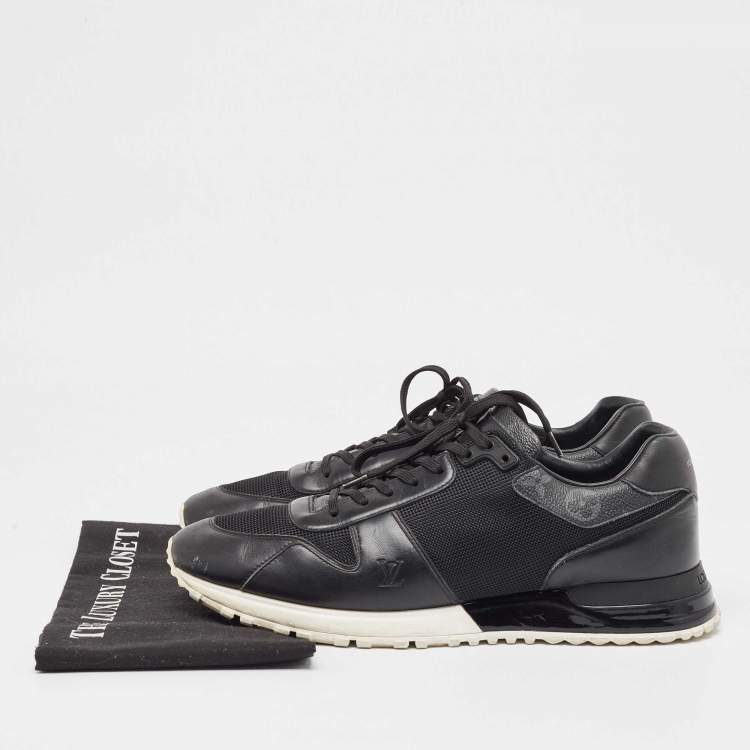 مملوكة مسبقًا Louis Vuitton Black Monogram Canvas and Leather Run Away Sneakers Size 43.5