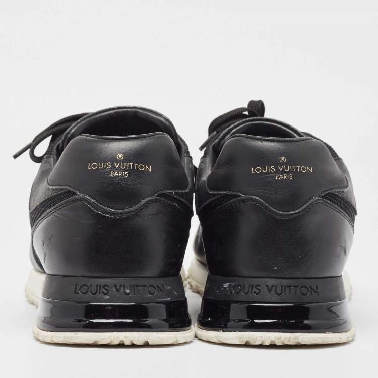 مملوكة مسبقًا Louis Vuitton Black Monogram Canvas and Leather Run Away Sneakers Size 43.5