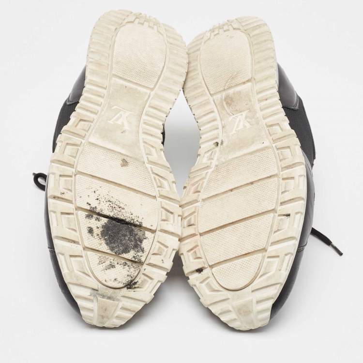 مملوكة مسبقًا Louis Vuitton Black Monogram Canvas and Leather Run Away Sneakers Size 43.5