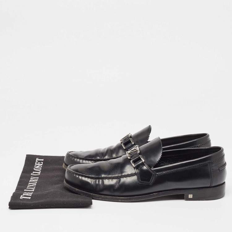 مملوكة مسبقًا Louis Vuitton Black Leather Major Loafers Size 43