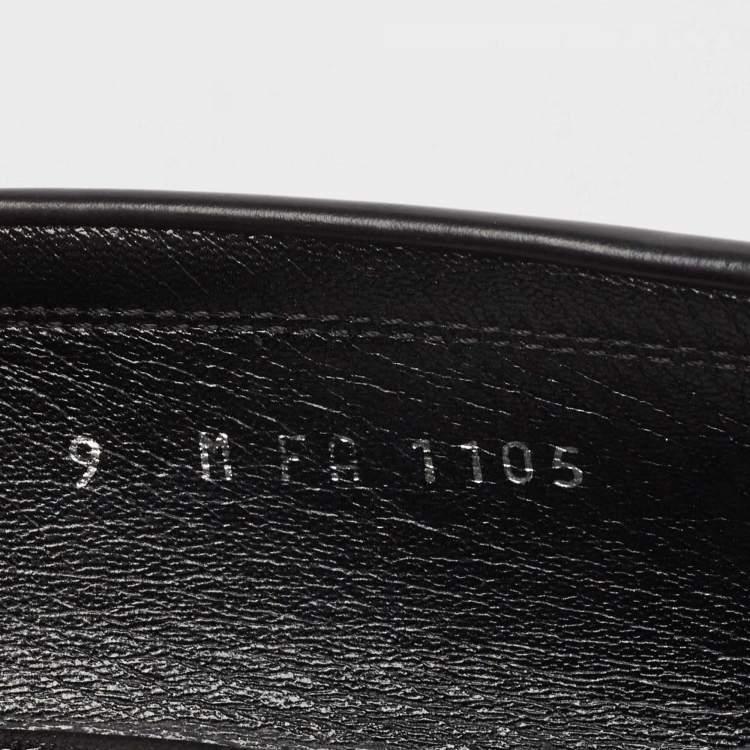مملوكة مسبقًا Louis Vuitton Black Leather Major Loafers Size 43