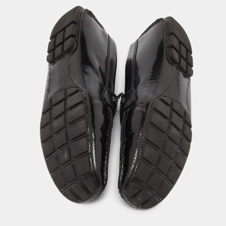 مملوكة مسبقًا Louis Vuitton Black Patent Leather Monte Carlo Loafers Size 44