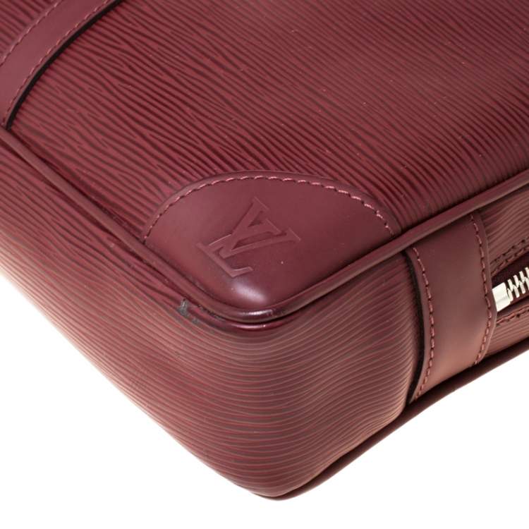 Pre Owned Louis Vuitton Bordeaux Epi Leather Porte-Documents Voyage Bag