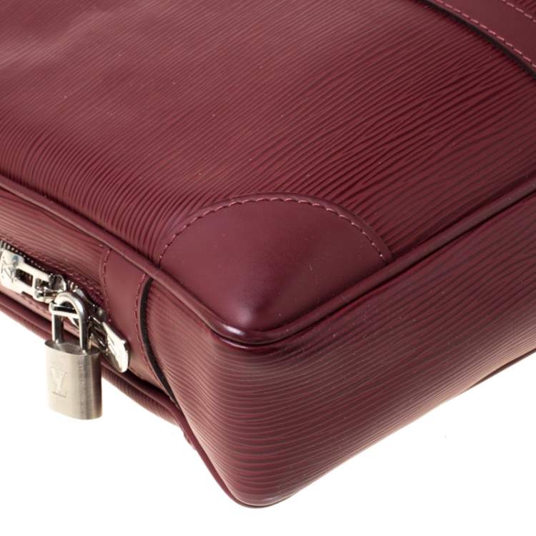 Pre Owned Louis Vuitton Bordeaux Epi Leather Porte-Documents Voyage Bag
