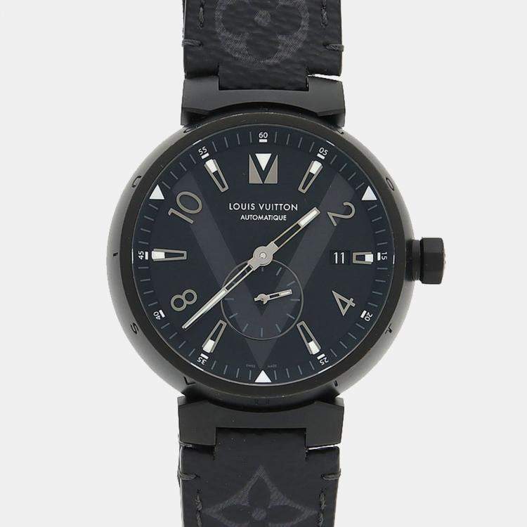 مملوكة مسبقًا Louis Vuitton Tambour Q1D22 Automatic Stainless Steel Men's Wristwatch 41.5 mm