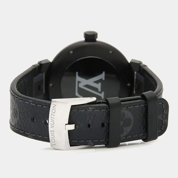 مملوكة مسبقًا Louis Vuitton Tambour Q1D22 Automatic Stainless Steel Men's Wristwatch 41.5 mm