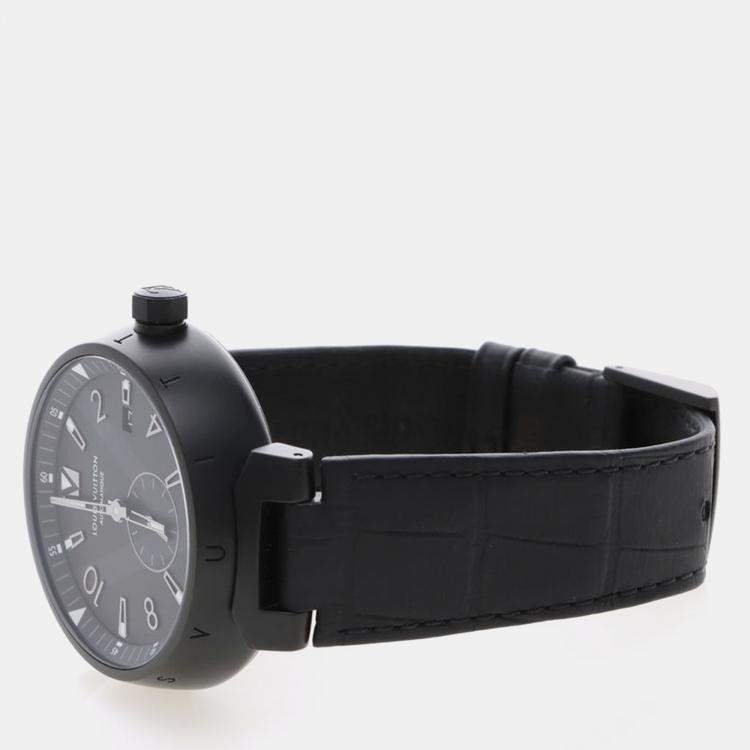 Pre Owned Louis Vuitton Tambour Q1D22 Automatic Stainless Steel Men's Wristwatch 42 mm