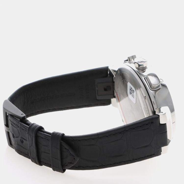 Pre Owned Louis Vuitton Tambour QA094 Quartz Stainless Steel Men's Wristwatch 44 mm